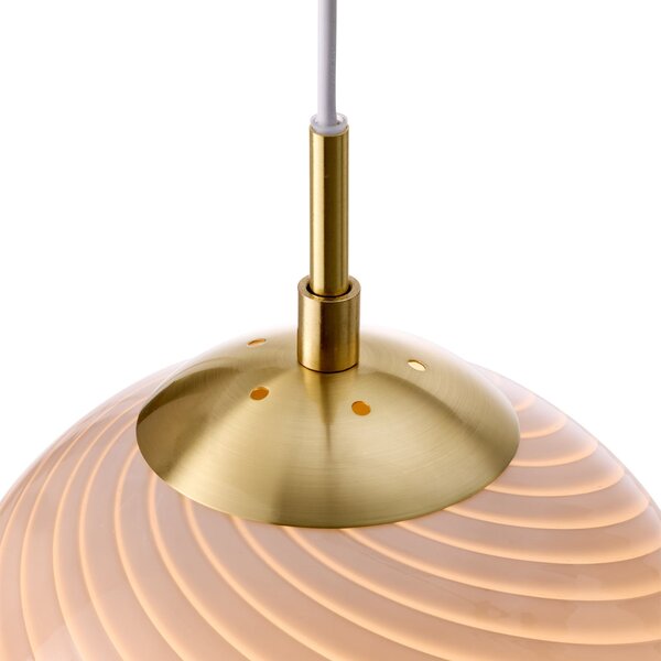 Lampada a sospensione Halo Design, CANDY BALL, dimmerabile, Grigio, Soggiorno, Vetro, Design