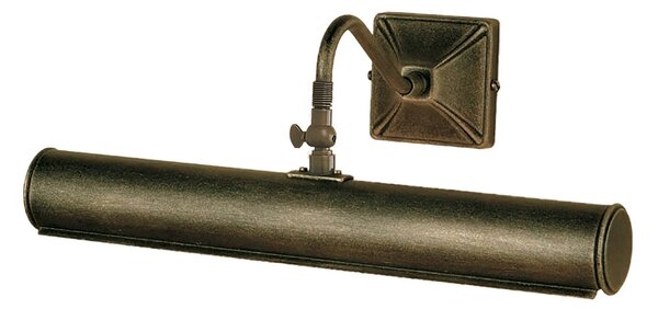 Applique Classica Picture Light Acciaio Nero Oro 2 Luci E14