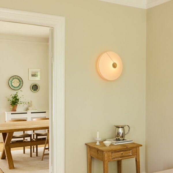Plafoniera Halo Design, PARIS, dimmerabile, Beige, Soggiorno, Tessuto / Tessile, Design