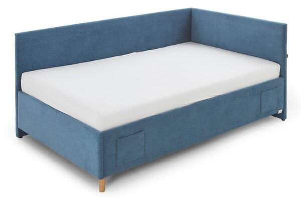 Letto da bambini con sponde blu imbottito con contenitore con rete inclusa 140x200 cm Cool – Meise Möbel