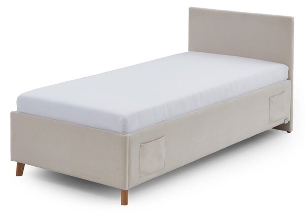 Letto da bambini beige imbottito con contenitore con rete inclusa 90x200 cm Cool – Meise Möbel