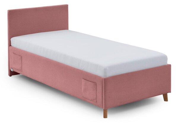 Letto da bambini rosa imbottito con contenitore con rete inclusa 90x200 cm Cool – Meise Möbel
