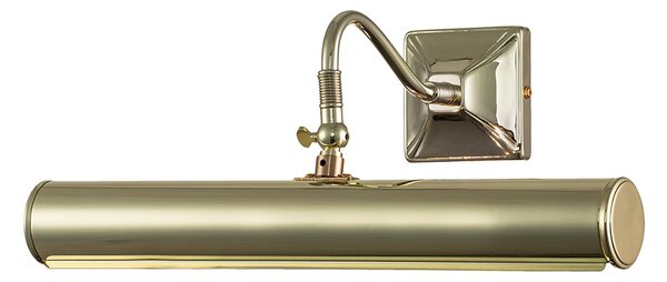 Applique Classica Picture Light Acciaio Ottone Lucido 2 Luci E14