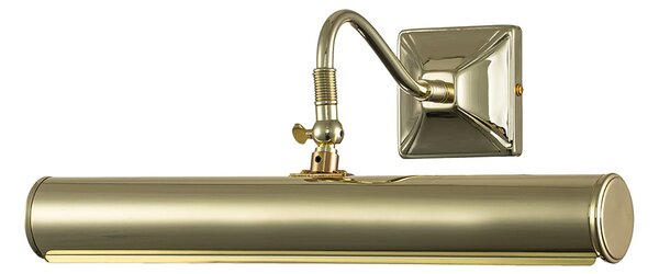 Applique Classica Picture Light Acciaio Ottone Lucido 2 Luci E14