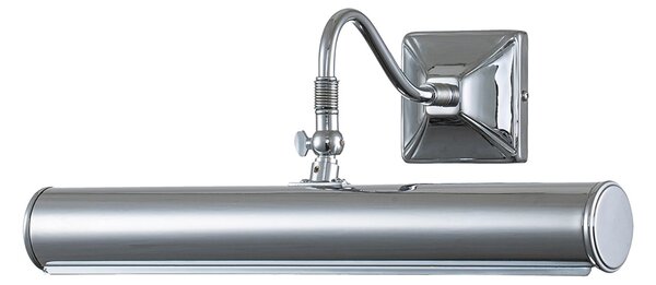 Applique Classica Picture Light Acciaio Cromo Lucido 2 Luci E14