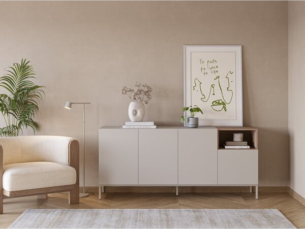 Cassettiera color crema 180x80 cm Cailin - Marckeric