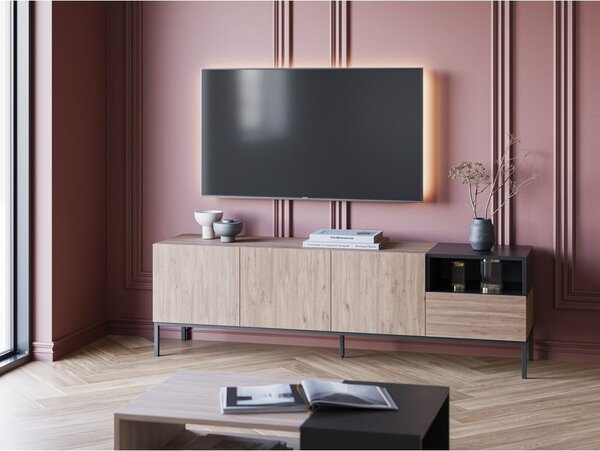 Mobile TV color legno naturale 180x55 cm Cailin - Marckeric