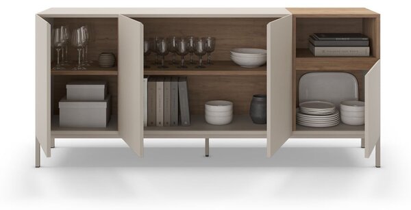 Cassettiera color crema 180x80 cm Cailin - Marckeric