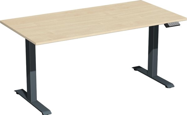 Tavolo Elevate Plus 1600x800x630-1280mm antracite/acero
