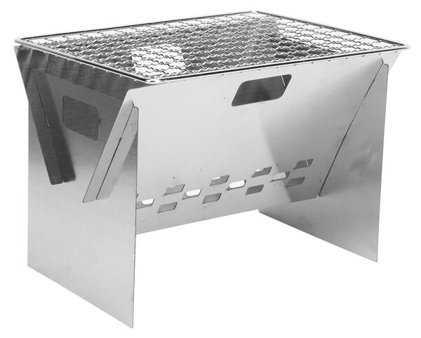 Griglia per barbecue in acciaio inossidabile pieghevole, mini griglia portatile per 1-2 persone
