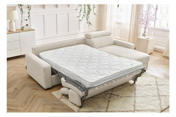 Divano angolare color crema allungabile (con composizione variabile) Monaco – Bobochic Paris