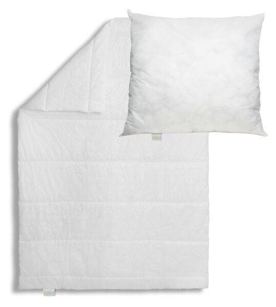Piumino 155 x 220 cm + cuscino 80 x 80 cm, coperta estiva, trapunta leggera, adatta a chi soffre di allergie, Bodyprotect ECOLine