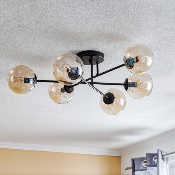 Plafoniera soffitto Glassy EMIBIG LIGHTING, dimmerabile, Nero, Soggiorno / Sala da pranzo, Metallo, Moderno, Plafoniera