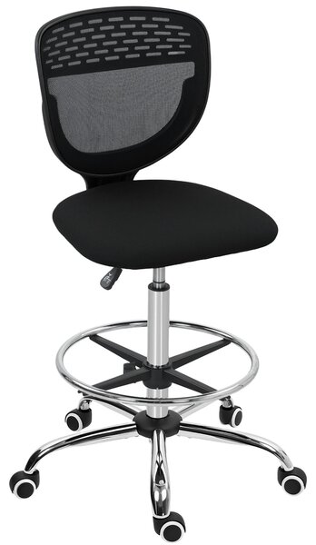Vinsetto: sedia da ufficio ergonomica con base a stella regolabile, nera