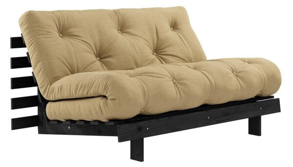 Divano letto color senape 140 cm Roots Black Night - Karup Design