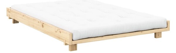 Letto matrimoniale in legno di pino con rete color naturale 180x200 cm Social Bed - Karup Design