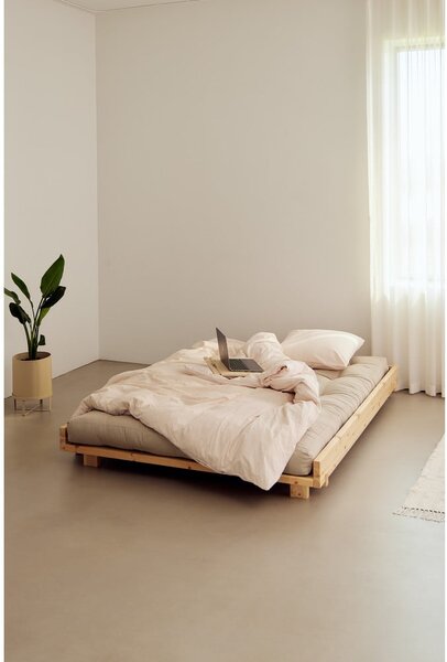 Letto matrimoniale in legno di pino con rete color naturale 180x200 cm Social Bed - Karup Design