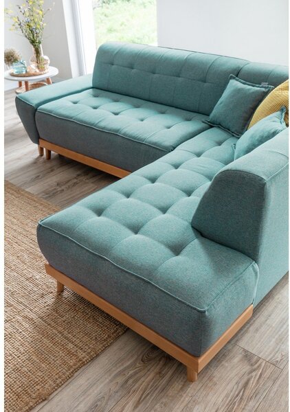 Divano letto angolare turchese (angolo destro) Dazzling Daisy - Miuform
