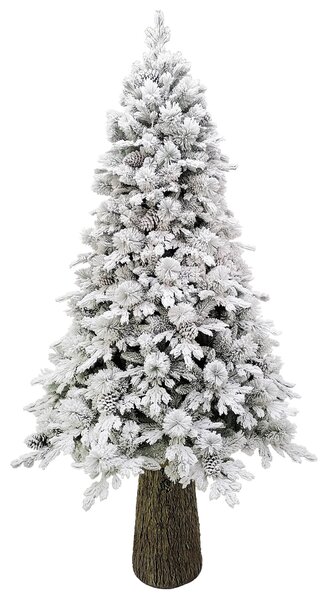 Albero di Natale Artificiale Innevato 210 cm 39 Rami Cedro del Gargano Verde