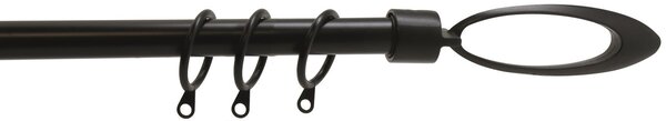 Scorritenda estensibile in acciaio ellisse BRIXO - Black Da 71 a 122 cm