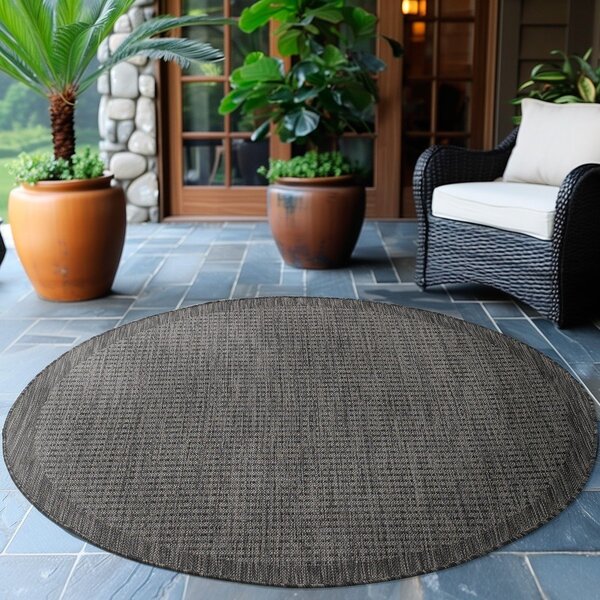 Tappeto rotondo per esterni grigio scuro ø 160 cm Giza - Ayyildiz Carpets