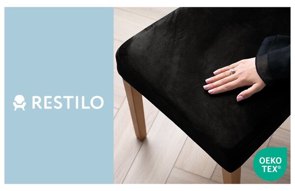 Coprisedia nero con rivestimento elastico per sedie 48 cm Sento – Restilo