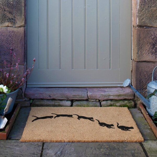 Zerbino in fibre di cocco 40x60 cm Jumping Cats – Artsy Doormats
