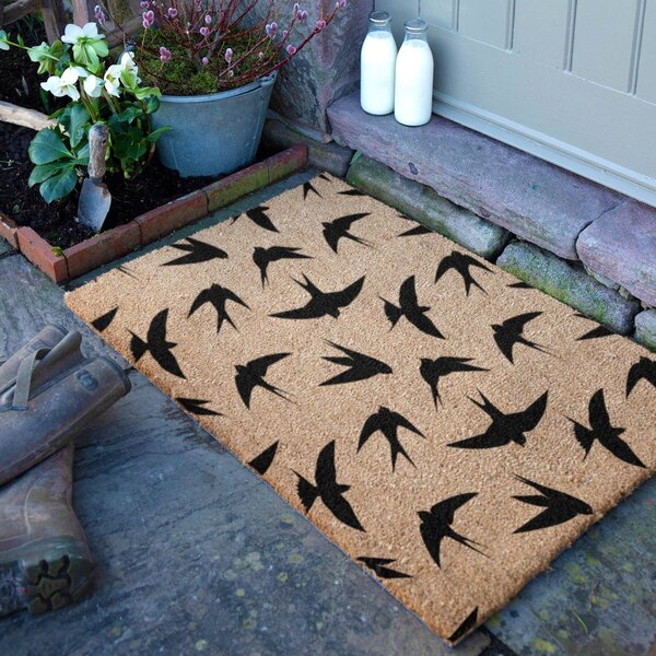 Zerbino in fibre di cocco 40x60 cm Swallows – Artsy Doormats