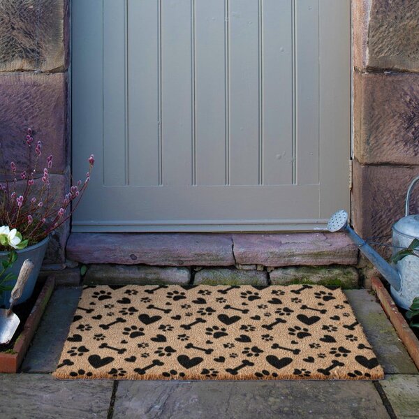 Zerbino in fibre di cocco 40x60 cm Paws and Bones – Artsy Doormats