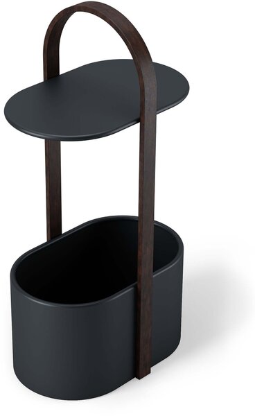 Umbra tavolino tavolino da divano tavolino da letto con spazio di archiviazione maniglia moderna Scandi noce nero