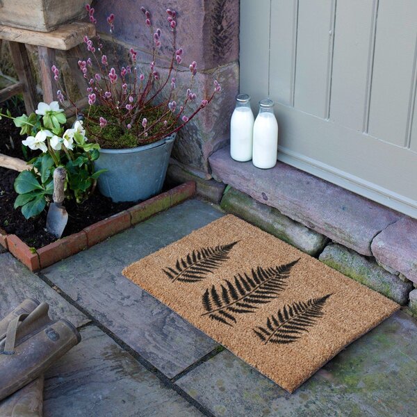 Zerbino in fibre di cocco 40x60 cm Fern Leaf – Artsy Doormats