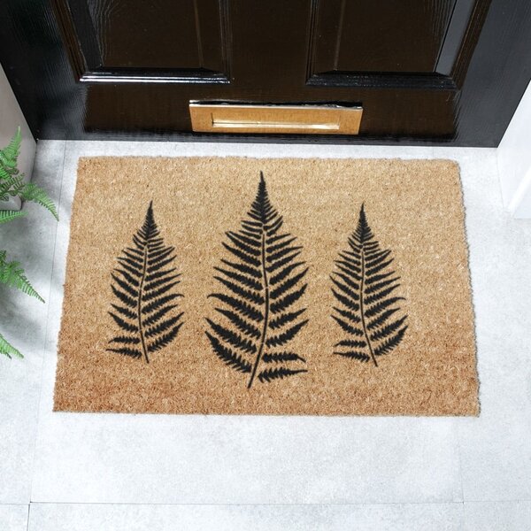 Zerbino in fibre di cocco 40x60 cm Fern Leaf – Artsy Doormats