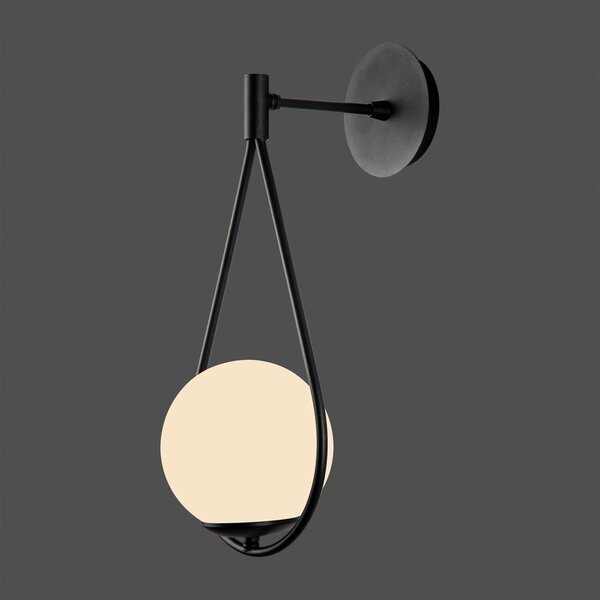 Lampada da parete nera ø 15 cm Arch – Squid Lighting