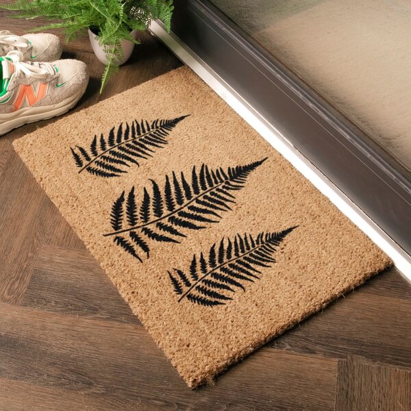 Zerbino in fibre di cocco 40x60 cm Fern Leaf – Artsy Doormats