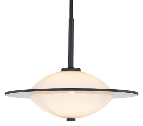 Lampada a sospensione Halo Design, ORBIT, dimmerabile, Nero, Soggiorno, Vetro, Design