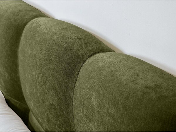 Letto matrimoniale imbottito verde rete inclusa 180x200 cm Kumo - Bobochic Paris