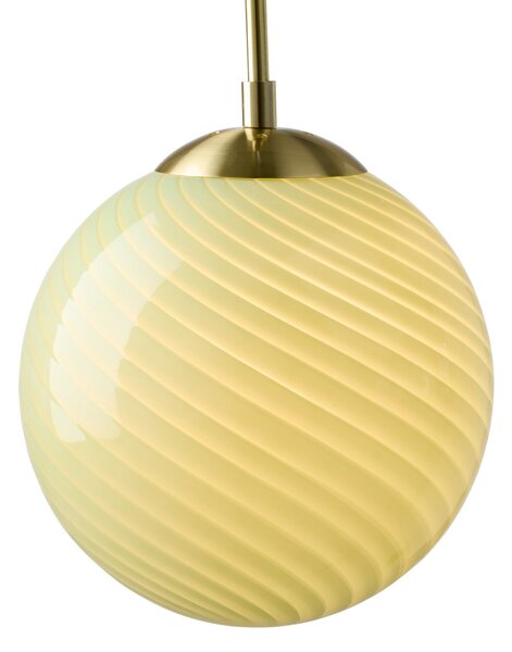 Lampada a sospensione Halo Design, CANDY BALL, dimmerabile, Verde, Soggiorno, Vetro, Design