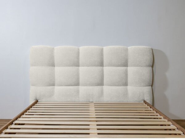 Letto matrimoniale imbottito grigio chiaro rete inclusa 180x200 cm Kumo - Bobochic Paris