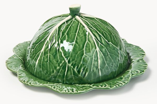 Burriera con coperchio fatta a mano Cabbage