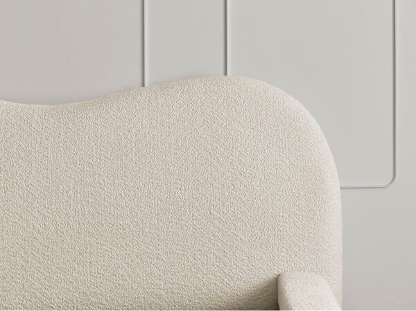 Letto matrimoniale imbottito beige con contenitore con rete inclusa 180x200 cm Orlane – Bobochic Paris