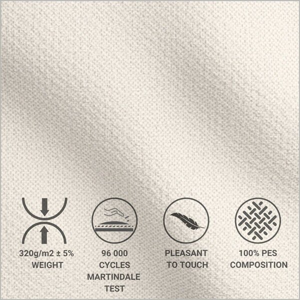 Letto matrimoniale imbottito beige con contenitore con rete inclusa 180x200 cm Lounge L – Maison de Rêve
