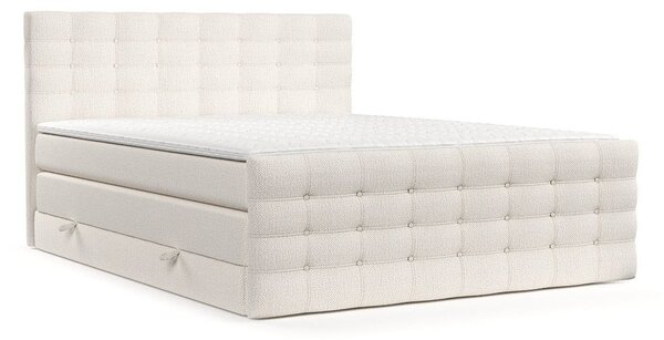 Letto boxspring color crema con contenitore 200x200 cm Blend – Maison de Rêve