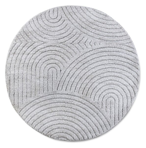 Tappeto rotondo in grigio chiaro ø 200 cm Panglao New York Light Grey – Elle Decoration