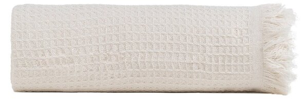 Copriletto crema in cotone riciclato 260x280 cm Honeycomb - Ixia