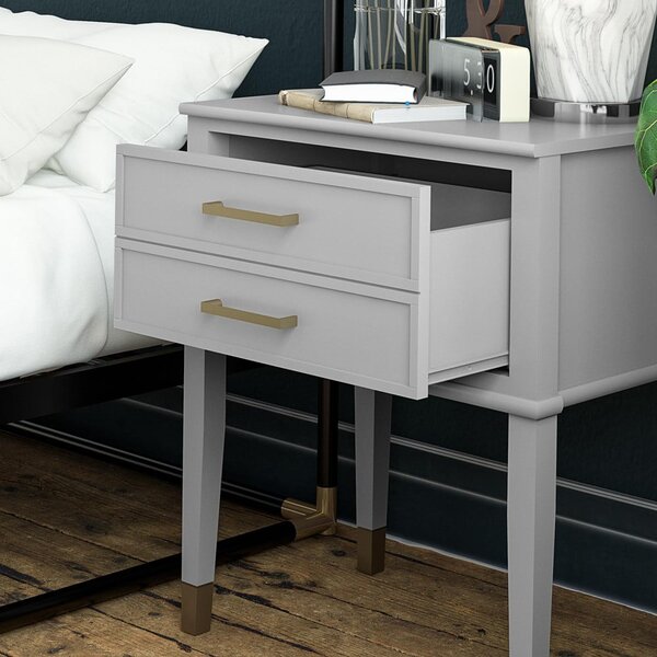 Comodino grigio chiaro Westerleigh - CosmoLiving by Cosmopolitan