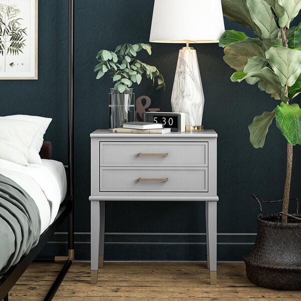 Comodino grigio chiaro Westerleigh - CosmoLiving by Cosmopolitan