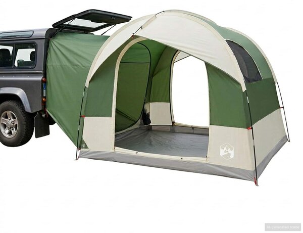 Una tenda da giardino sul retro, con tettoia impermeabile