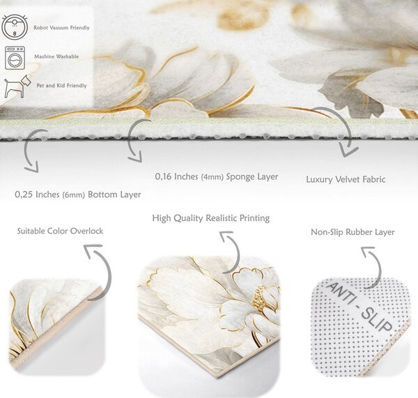 Passatoia color crema lavabile 80x200 cm Soft and Gentle – Mila Home