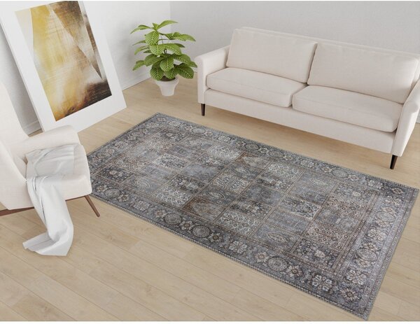Passatoia grigia lavabile 80x200 cm Vintage Orient – Vitaus