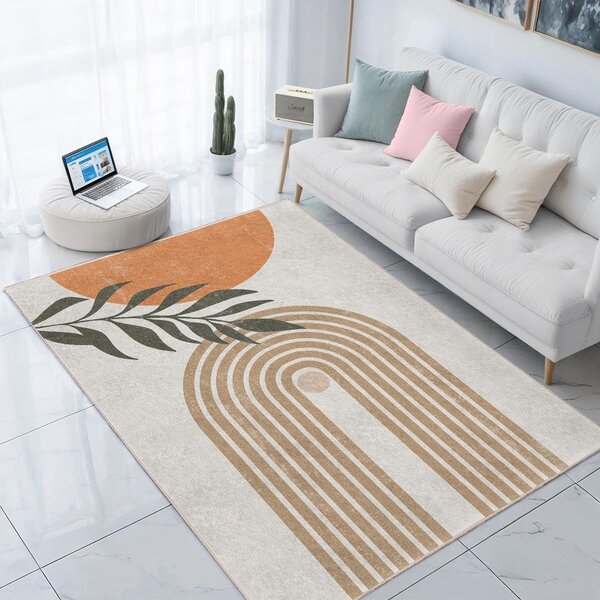 Passatoia color crema lavabile 80x200 cm Dot Arch – Mila Home